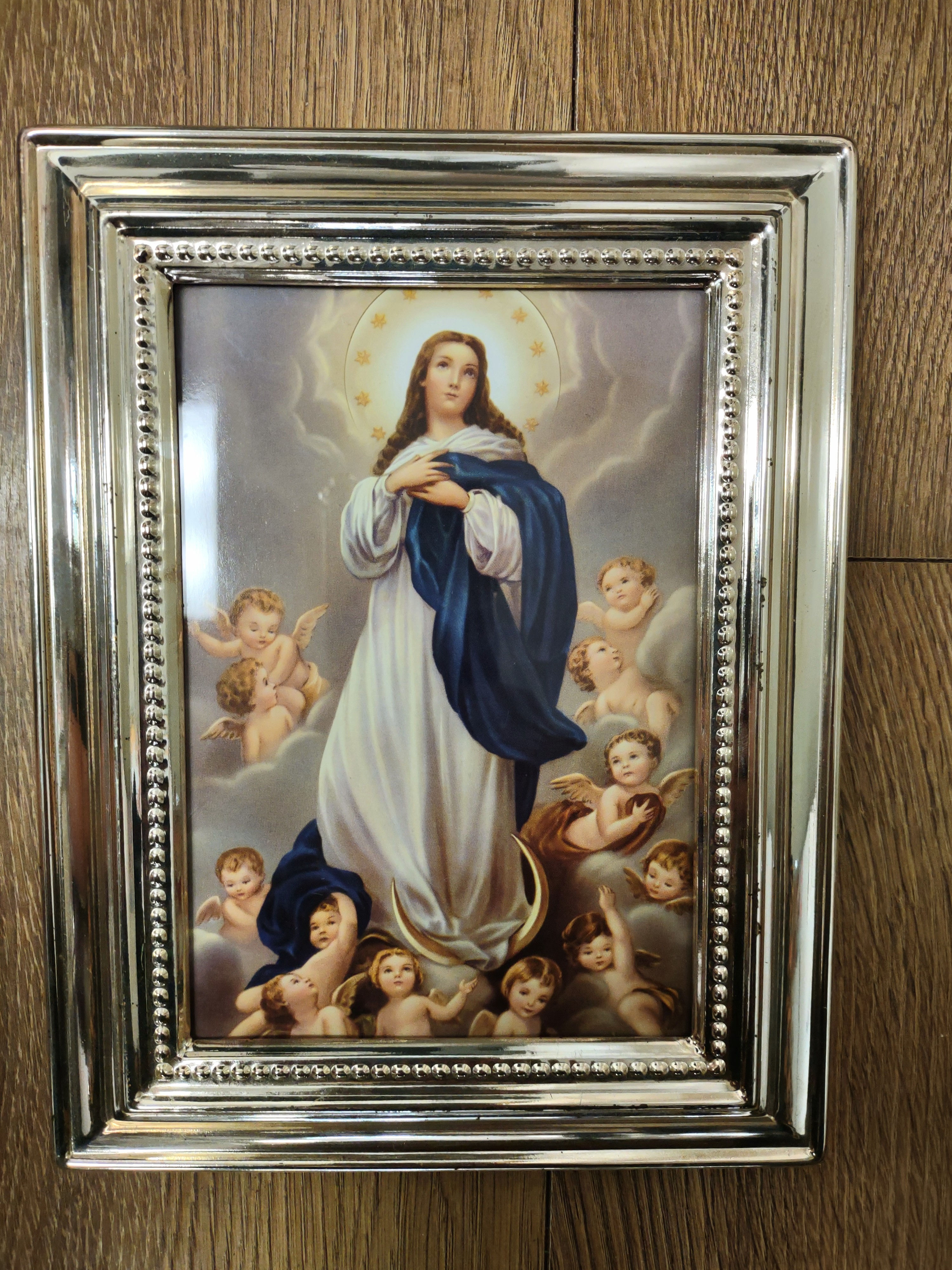Cuadro Dorado VIrgen Inmaculada 9.5 X 7.1/4"