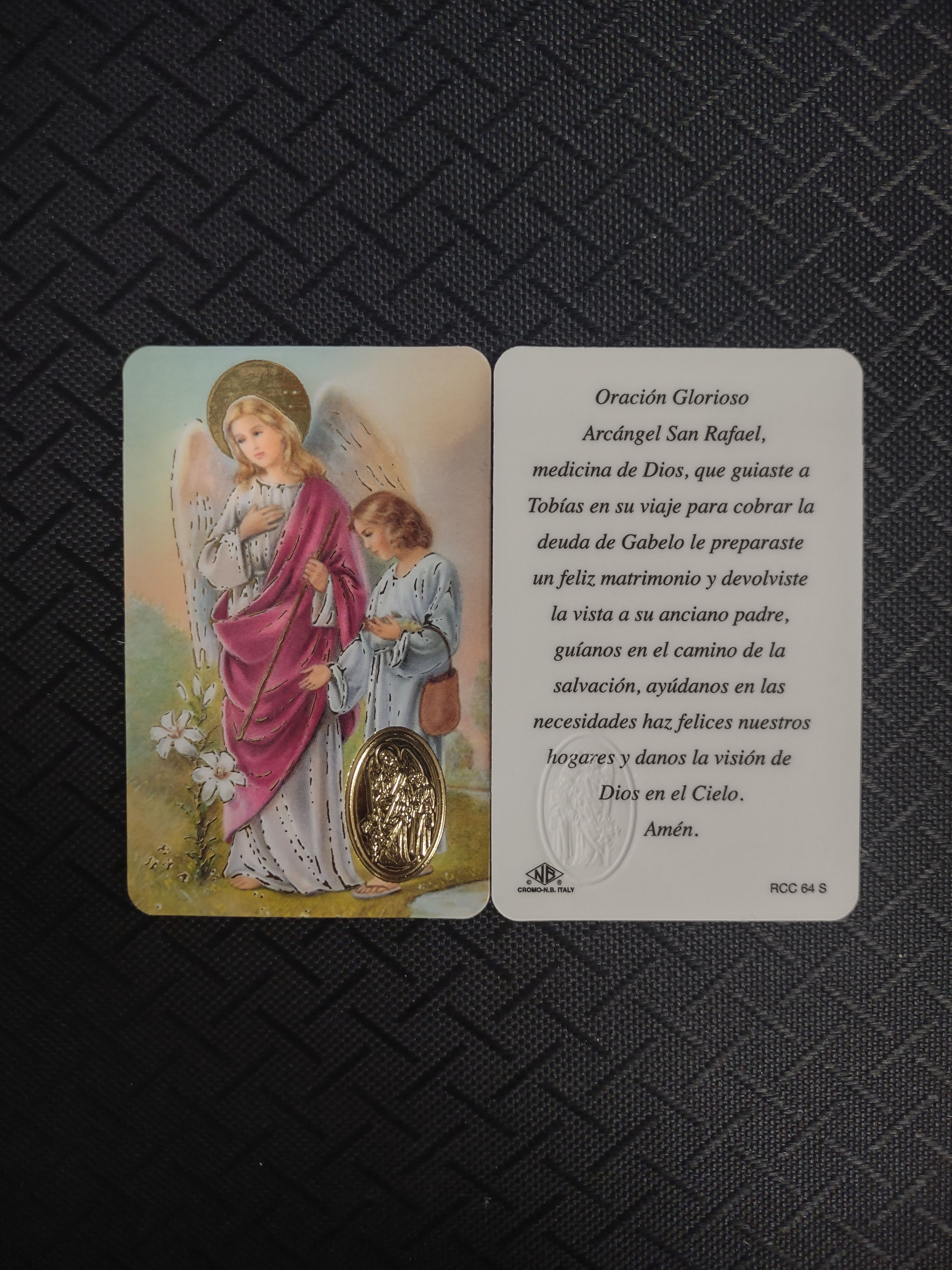Oracion al Santo Angel San Rafael (de cartera)