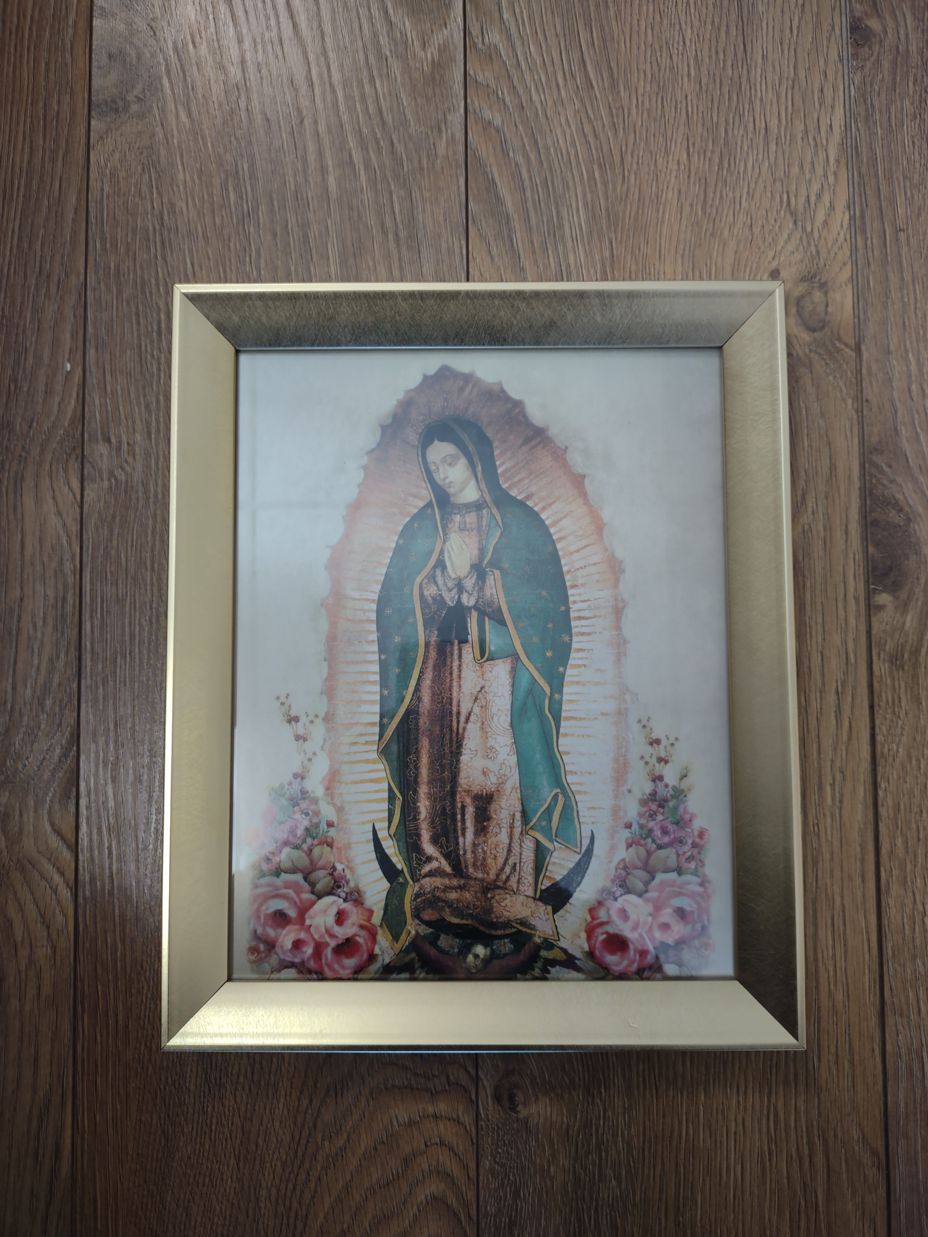 Cuadro Dorado Virgen de Guadalupe11.25"