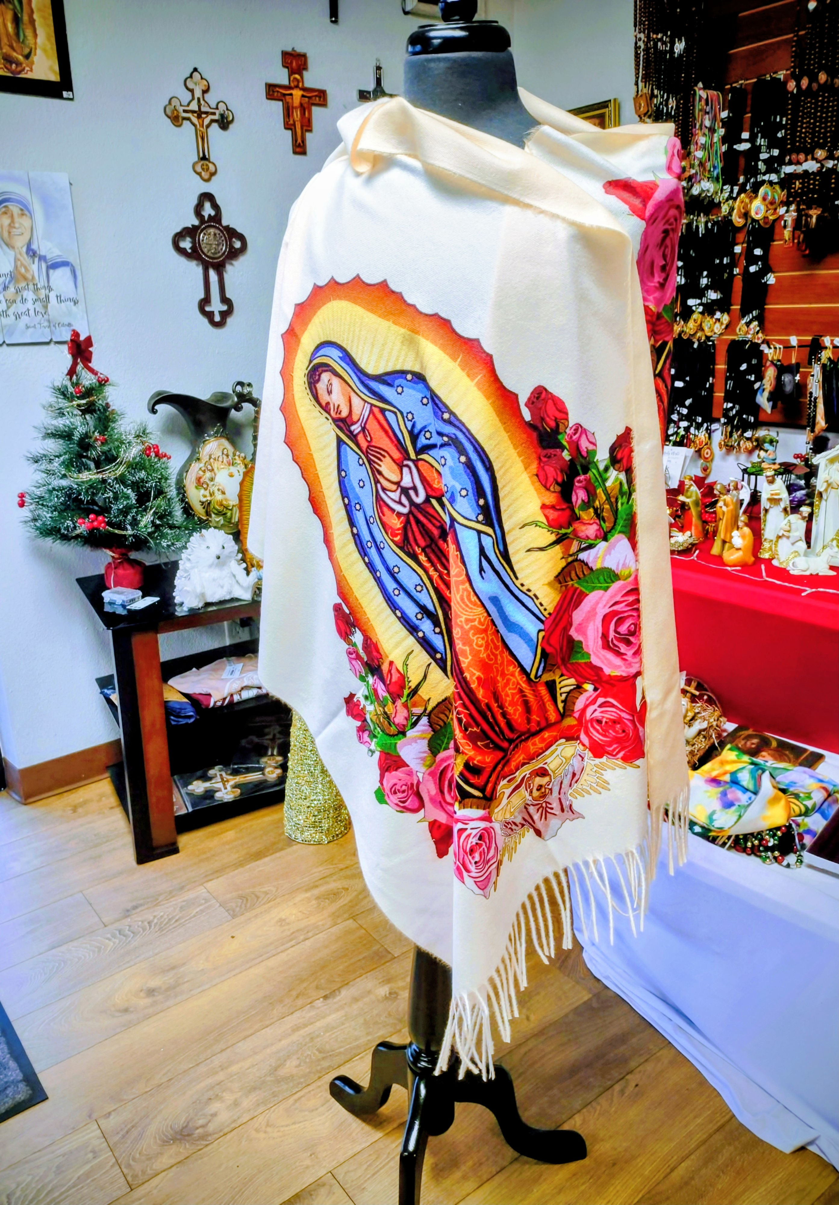 Reboso Virgen de Guadalupe Beige