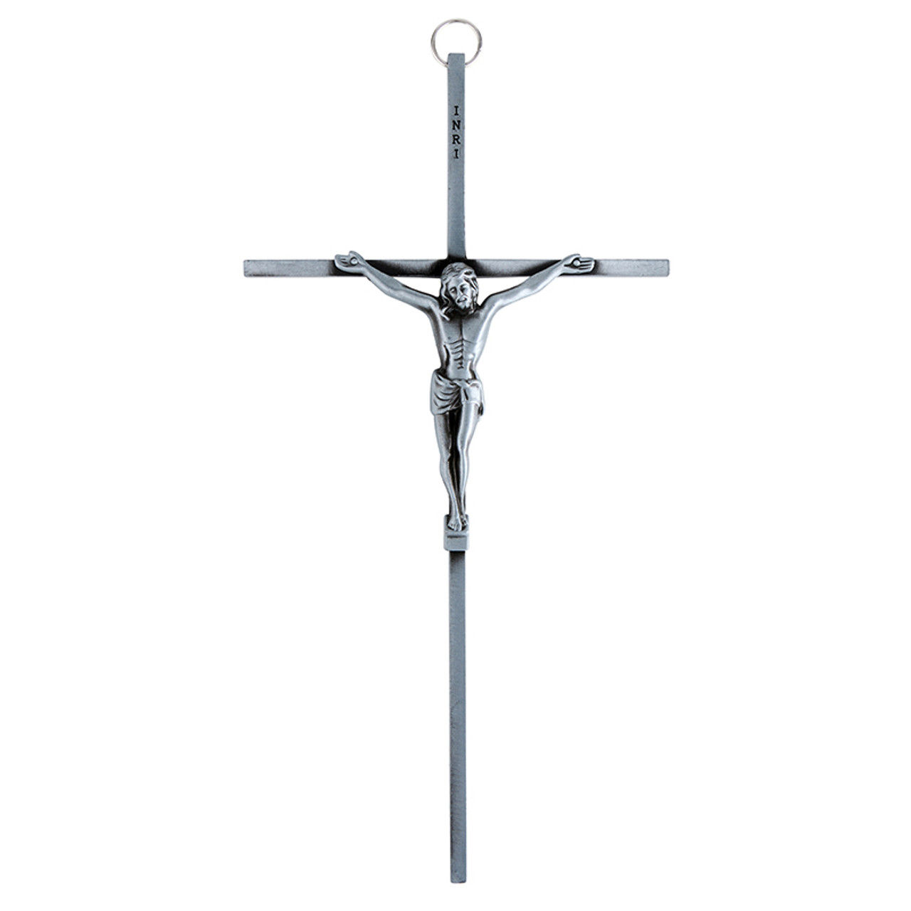 Crucifijo Plata delgado 10"