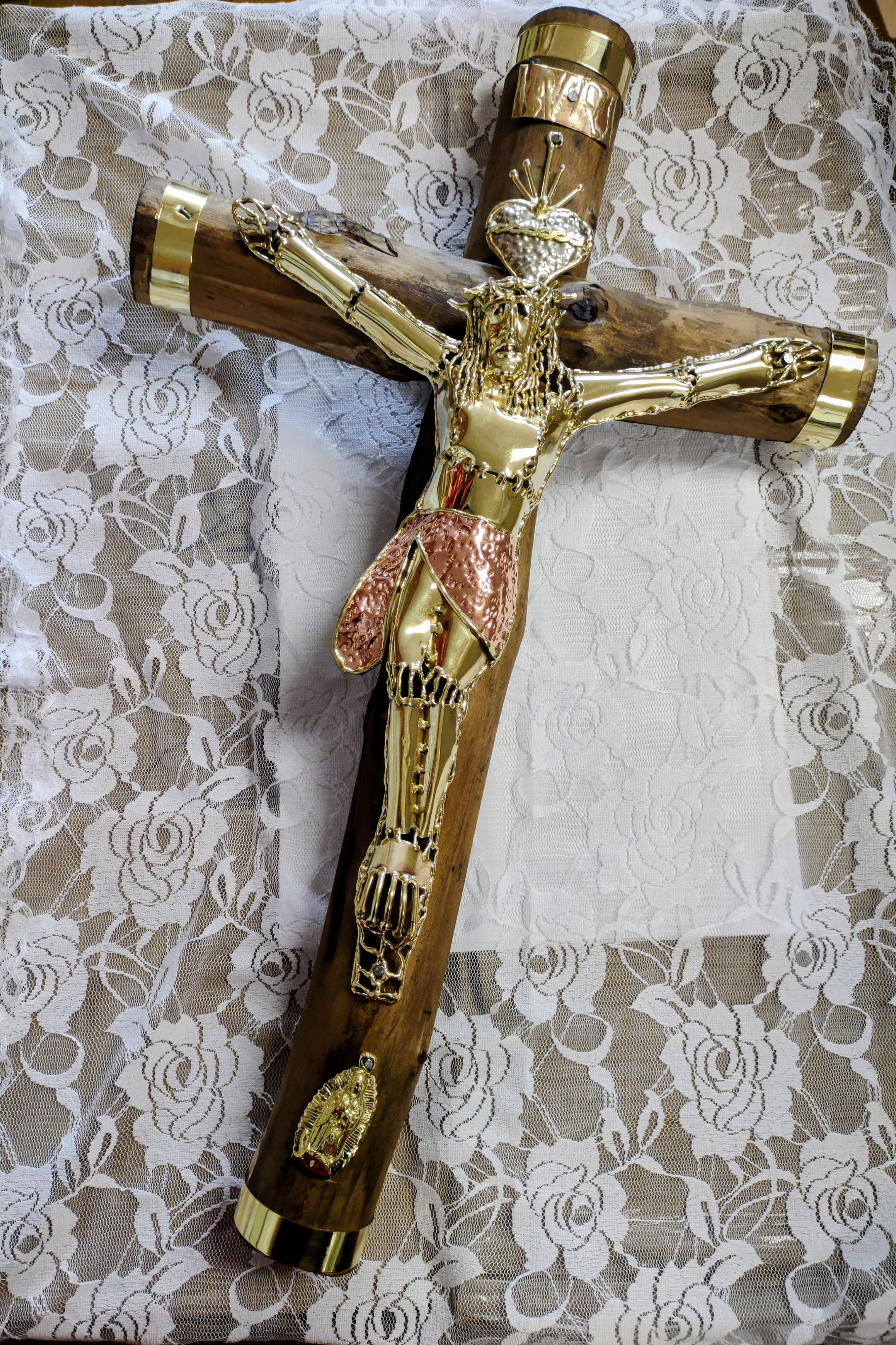 Cristo San Miguel de Allende Madera y Alpaca