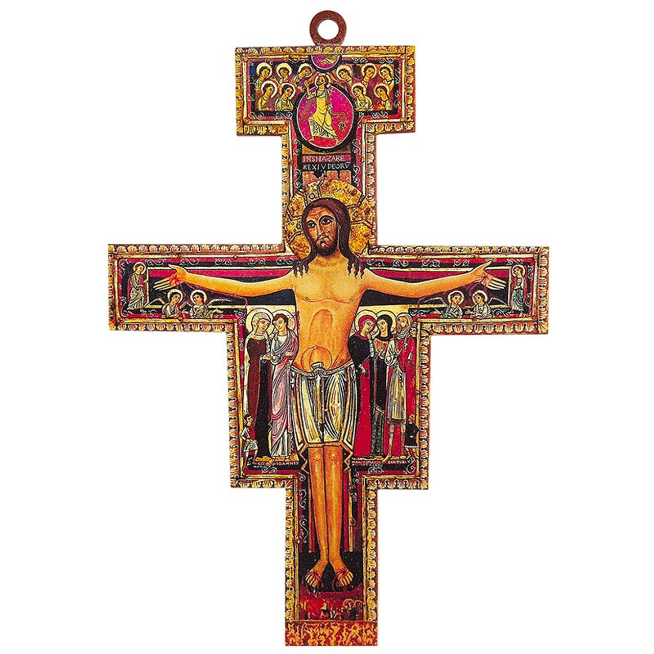 Crucifijo San Damian 10" Madera