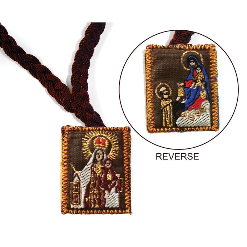 Escapulario Virgen del Carmen Trenzado Grande