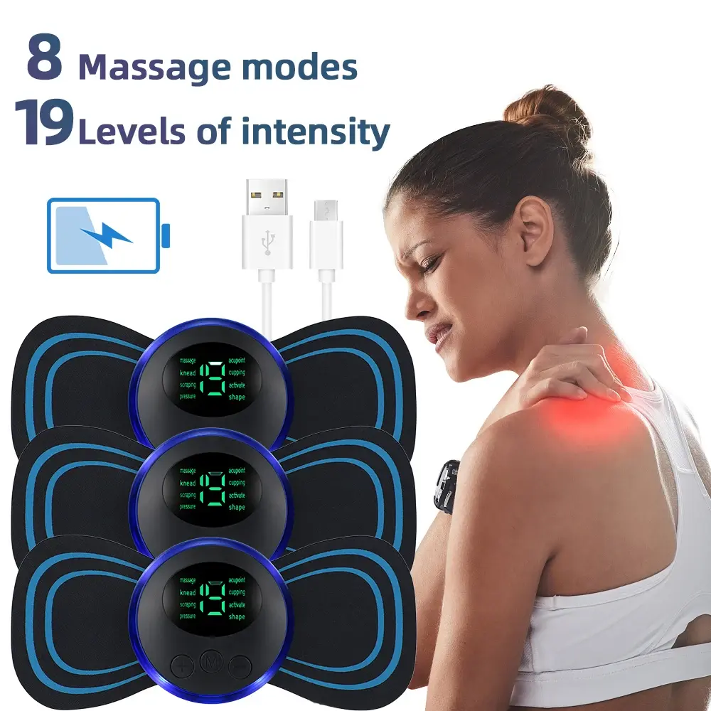 Cordless EMS Neck Massager – Portable Electric Muscle Stimulator for Everyday Mu