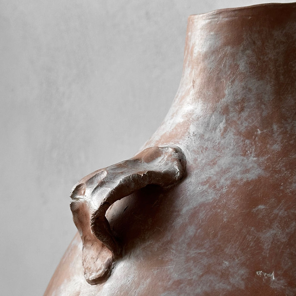 Thumbnail: Large Terracotta Sculptural Jar