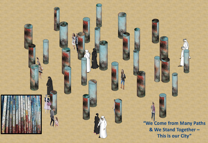 This is our city-pillar installation