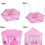 Thumbnail: Princess Indoor Playhouse Toy Play Tent for Kids Toddlers with Mat Floor and Car