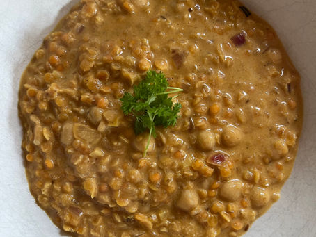 Dal mit roten Linsen und Kichererbsen