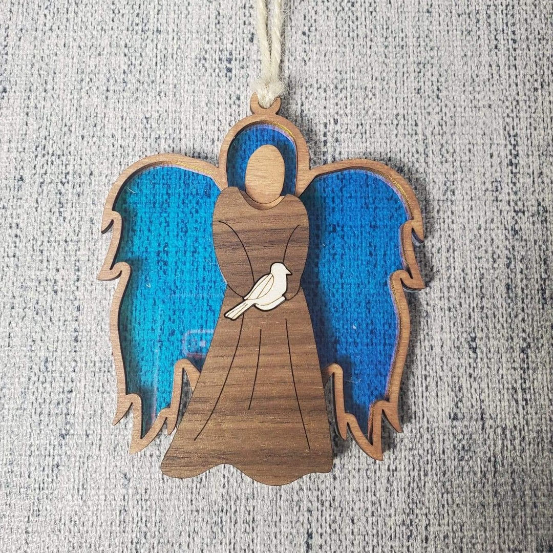 Iridescent Angel Ornament