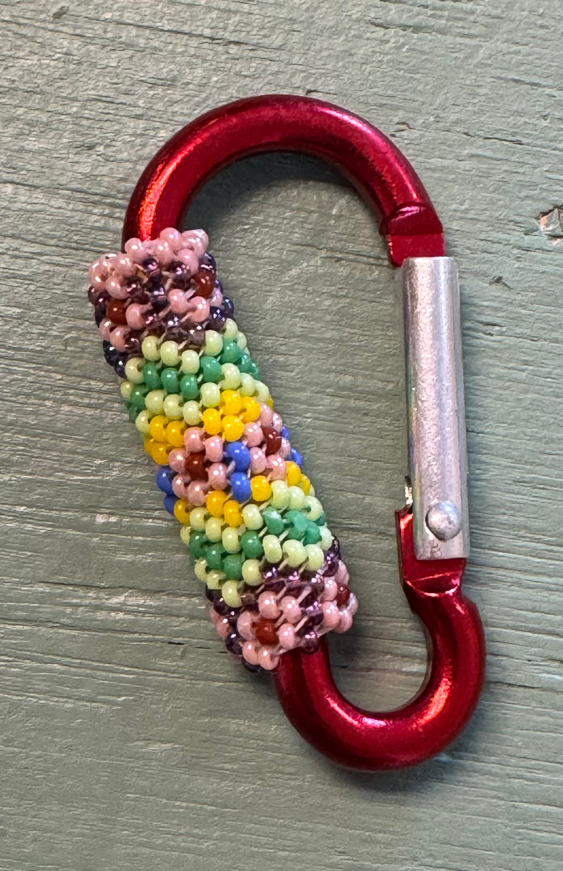 Mini beaded key clip