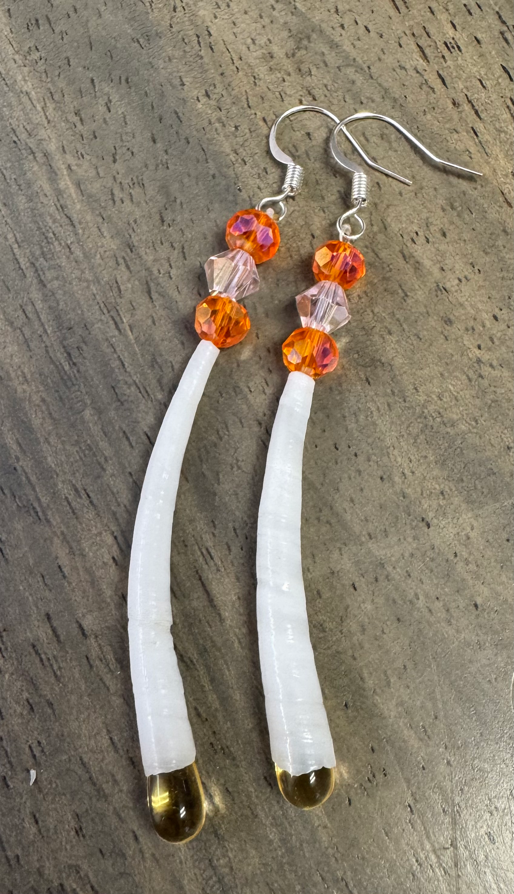 Raindrop Dentillium Shell Earrings