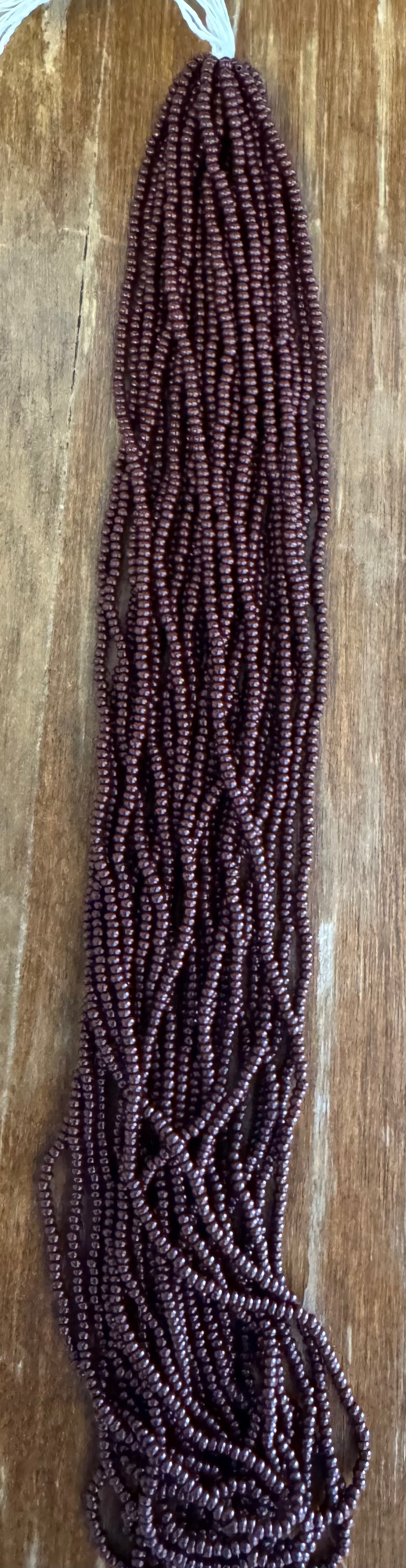 Size 11 Opague Dark Brown Seed Beads