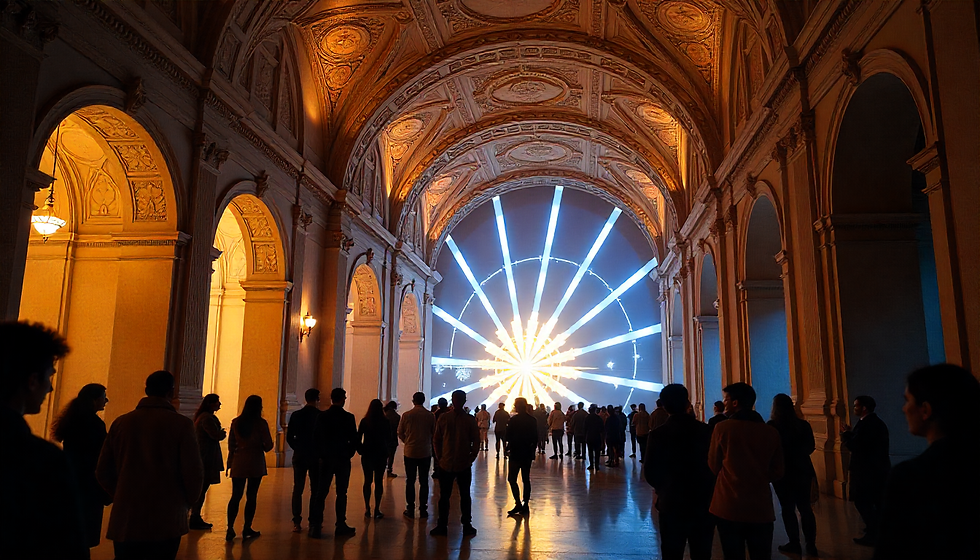Theatre stage enhanced with projection mapping, holograms and LED scenography delivering immersive live performances.