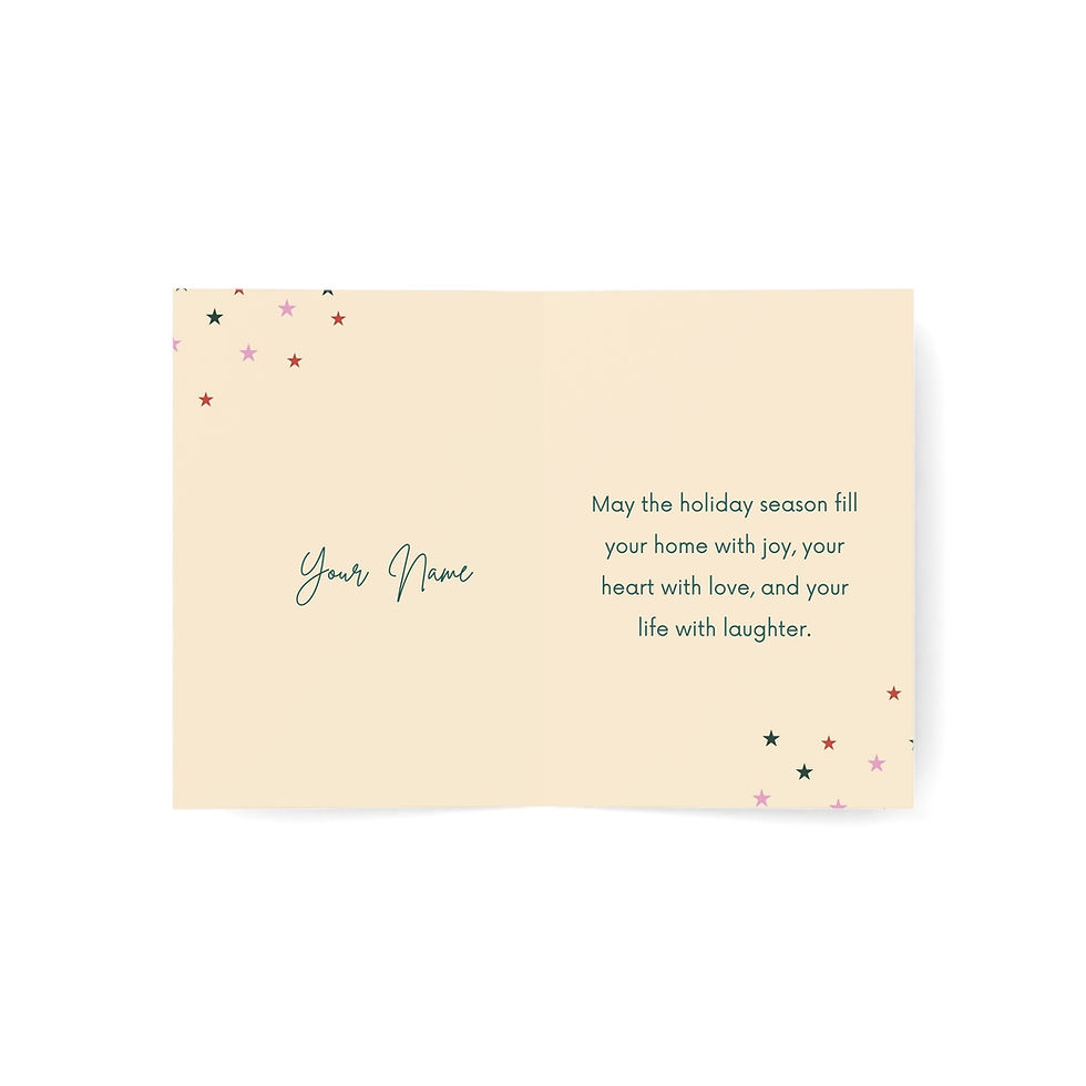 Thumbnail: Colorful Happy Holidays Folded Greeting Cards (1, 10, 30, and 50pcs)