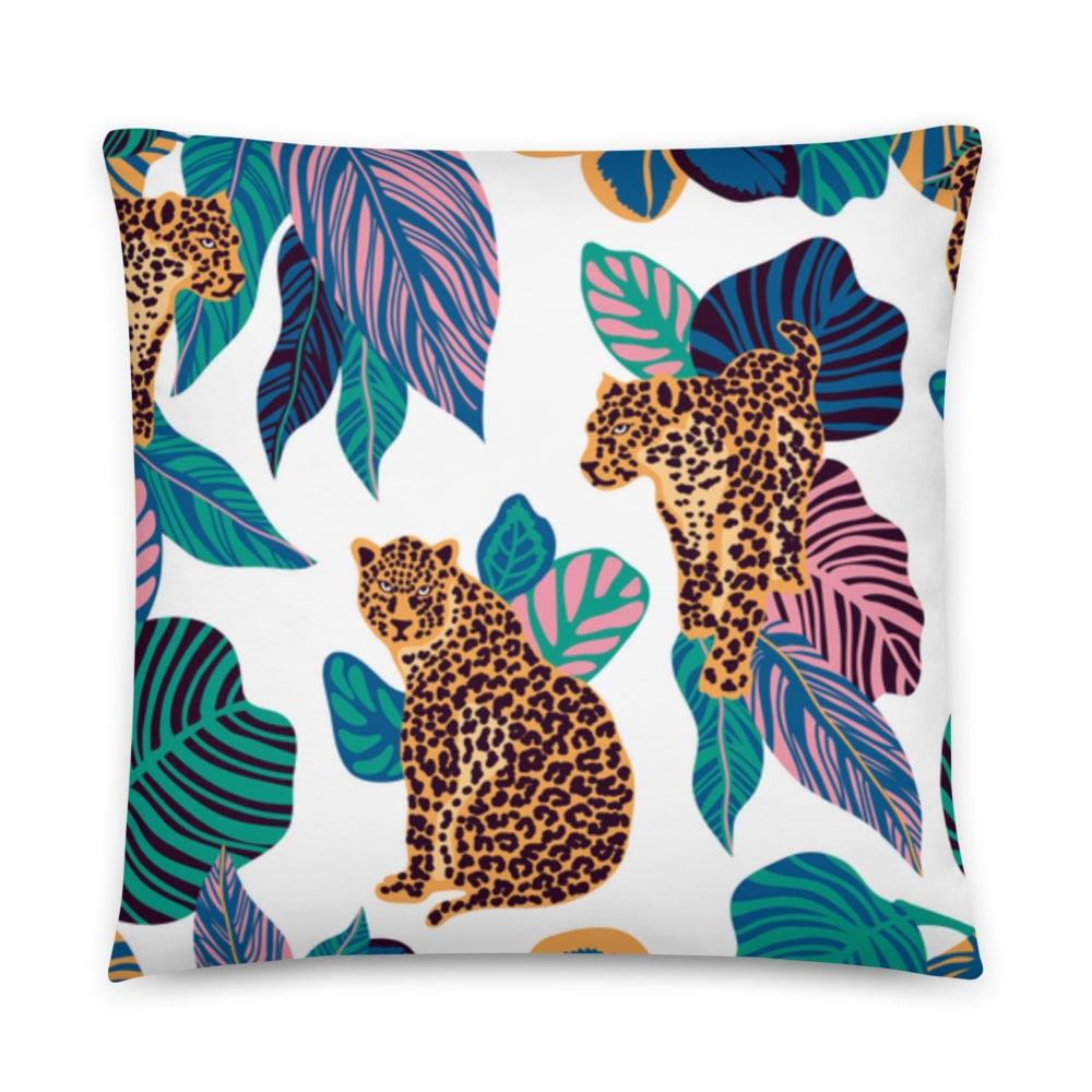 Jungle Jaguar Printed Collection - Premium Throw Pillow - Home Decor