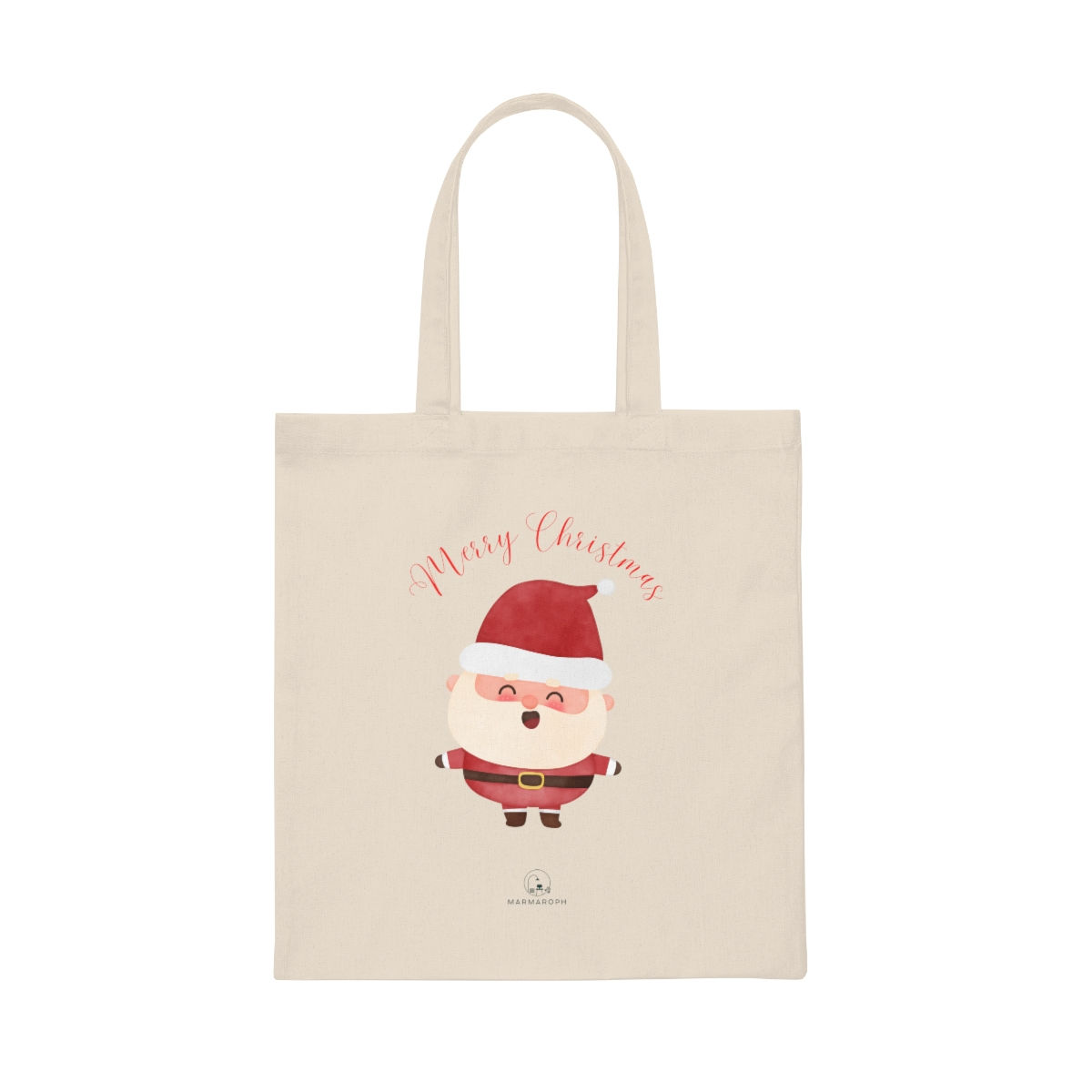 Cotton Canvas Tote Bag - Santa Claus Christmas Theme - Gift Packaging Bag