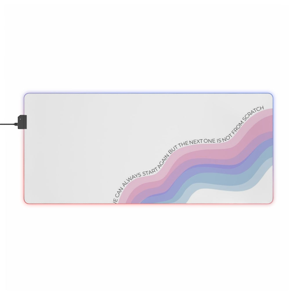 Start Over Collection Print LED Gaming Mouse Pad