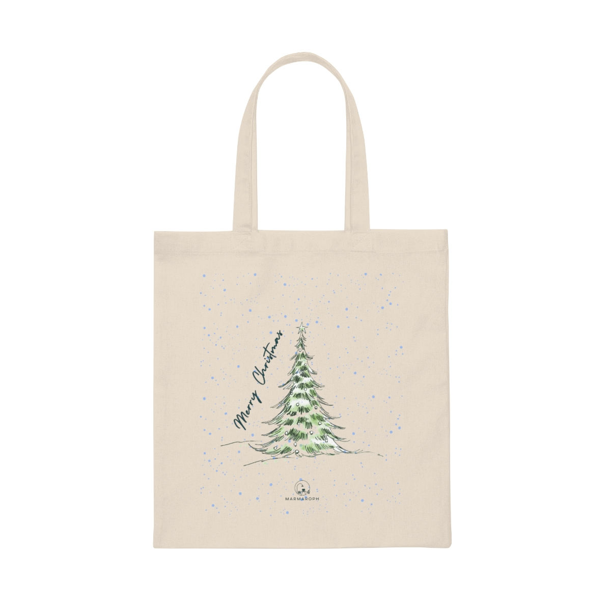 Cotton Canvas Tote Bag - Christmas Tree Theme - Gift Packaging Bag