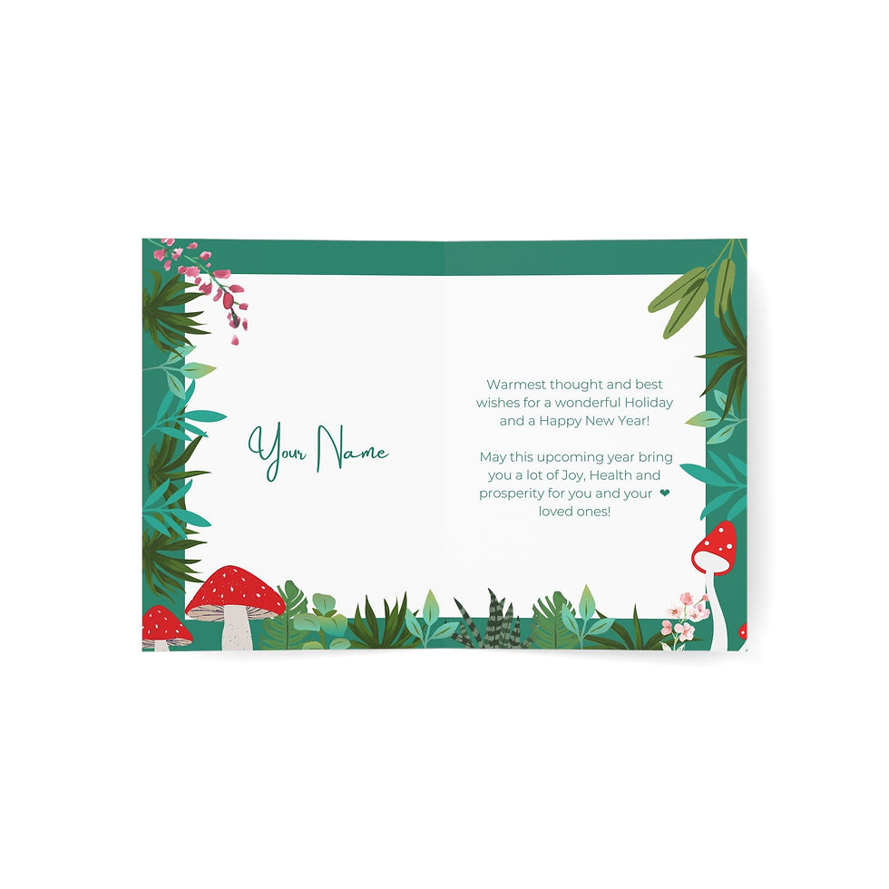 Thumbnail: Merry Christmas Enchanting Forest Folded Greeting Cards (1, 10, 30, and 50pcs)