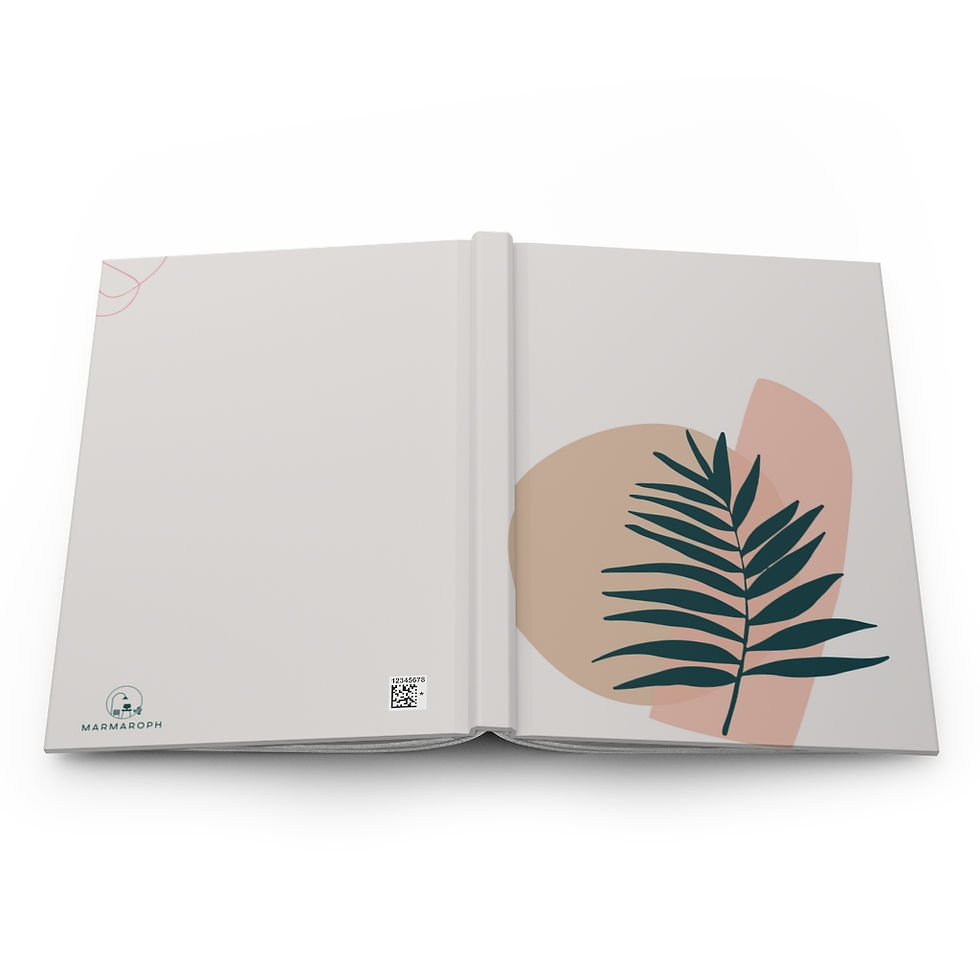 Thumbnail: Hardcover Journal Notebook -  Boho Nature Leaves Collection 2 - Journaling Gift