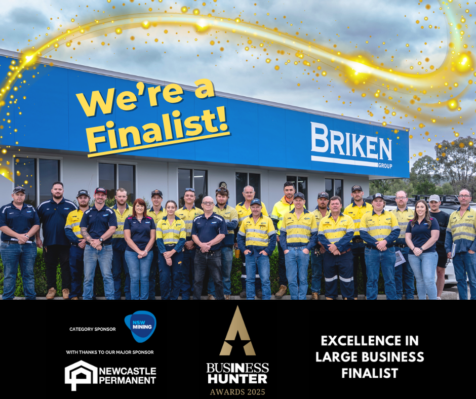 BRIKEN Group 2025 team celebrates being finalists in the Business Hunter Awards, marking their excellence in the large business category.