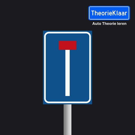 L08 Doodlopende weg verkeersbord. Doodlopend weg bord. Deze weg loopt dood verkeersbord.