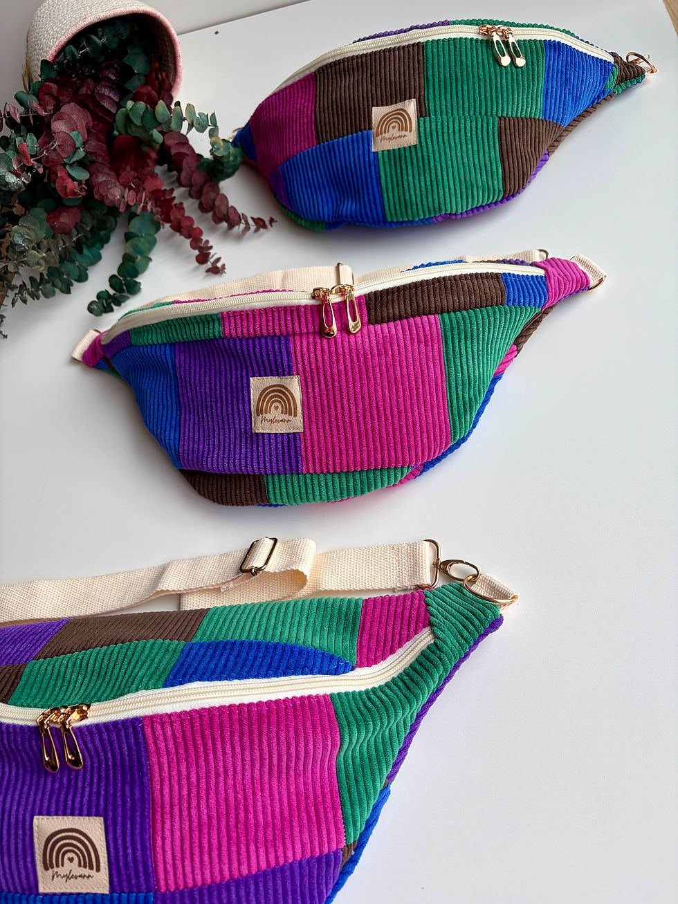 Miniature : Banane patchwork velours 
