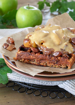 Apple and Cinnamon Spiced Anzac Waffles 