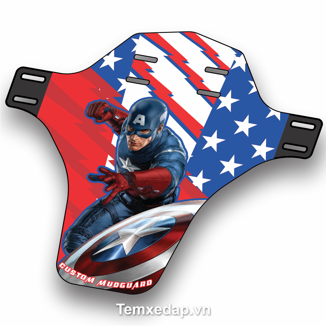 CAPTAIN AMERICA - Chắn bùn phuộc trước xe đạp