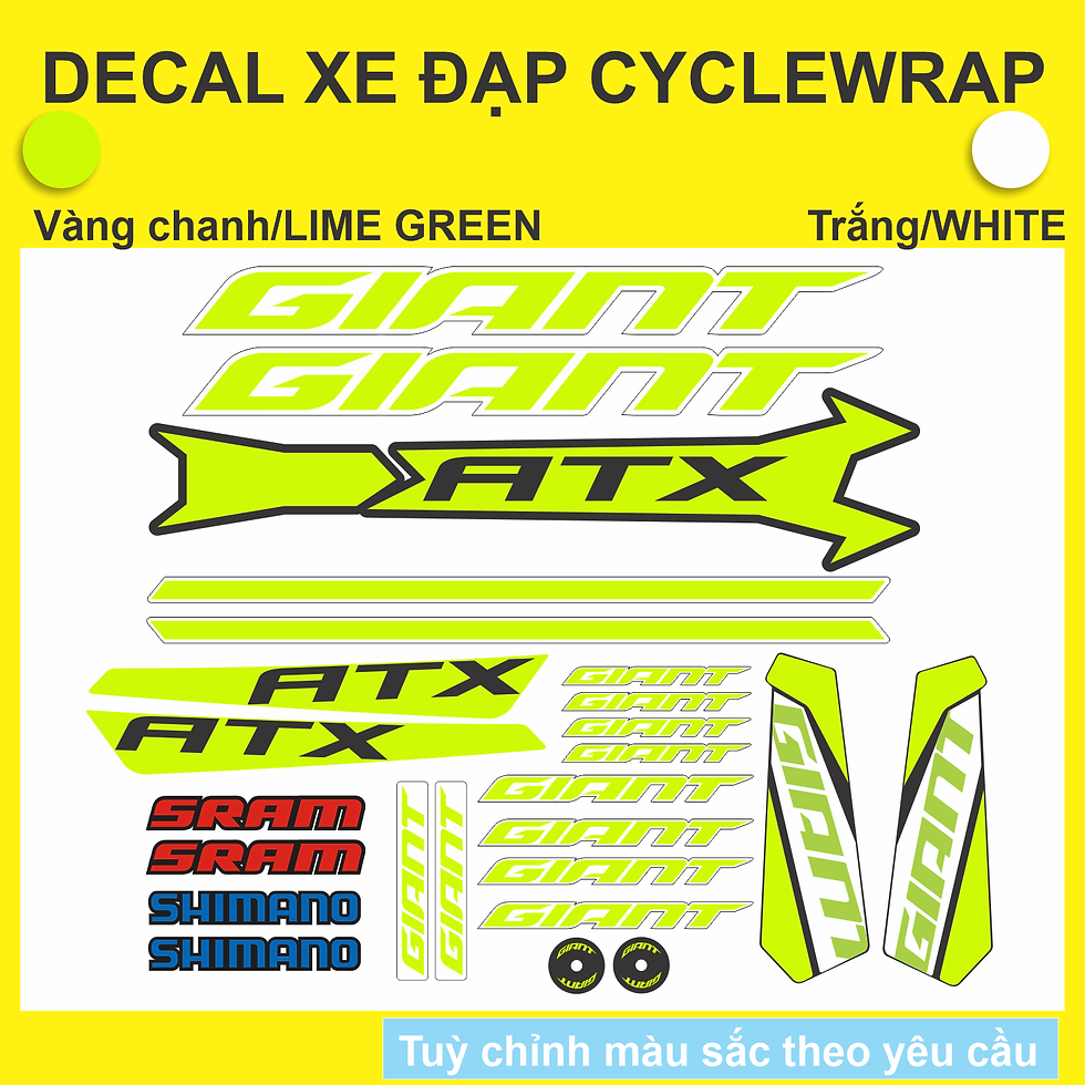 Hình thu nhỏ: GIANT ATX 810 2022 White - Bộ tem sườn xe đạp