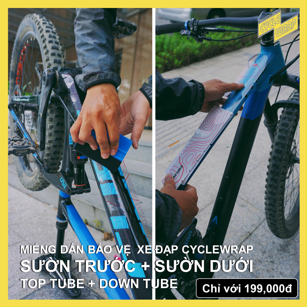 Miếng dán bảo vệ chống trầy xước sườn trước xe đạp