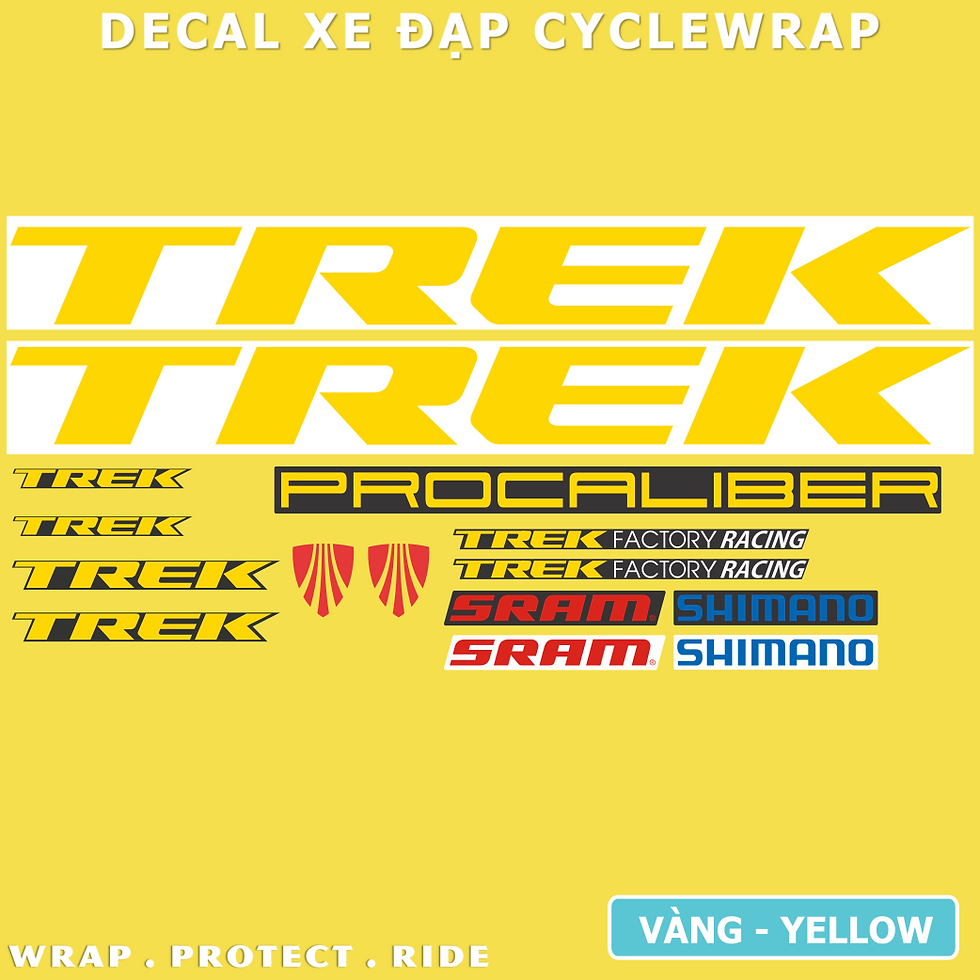 Hình thu nhỏ: Trek Pro Caliber - Bộ tem sườn xe đạp