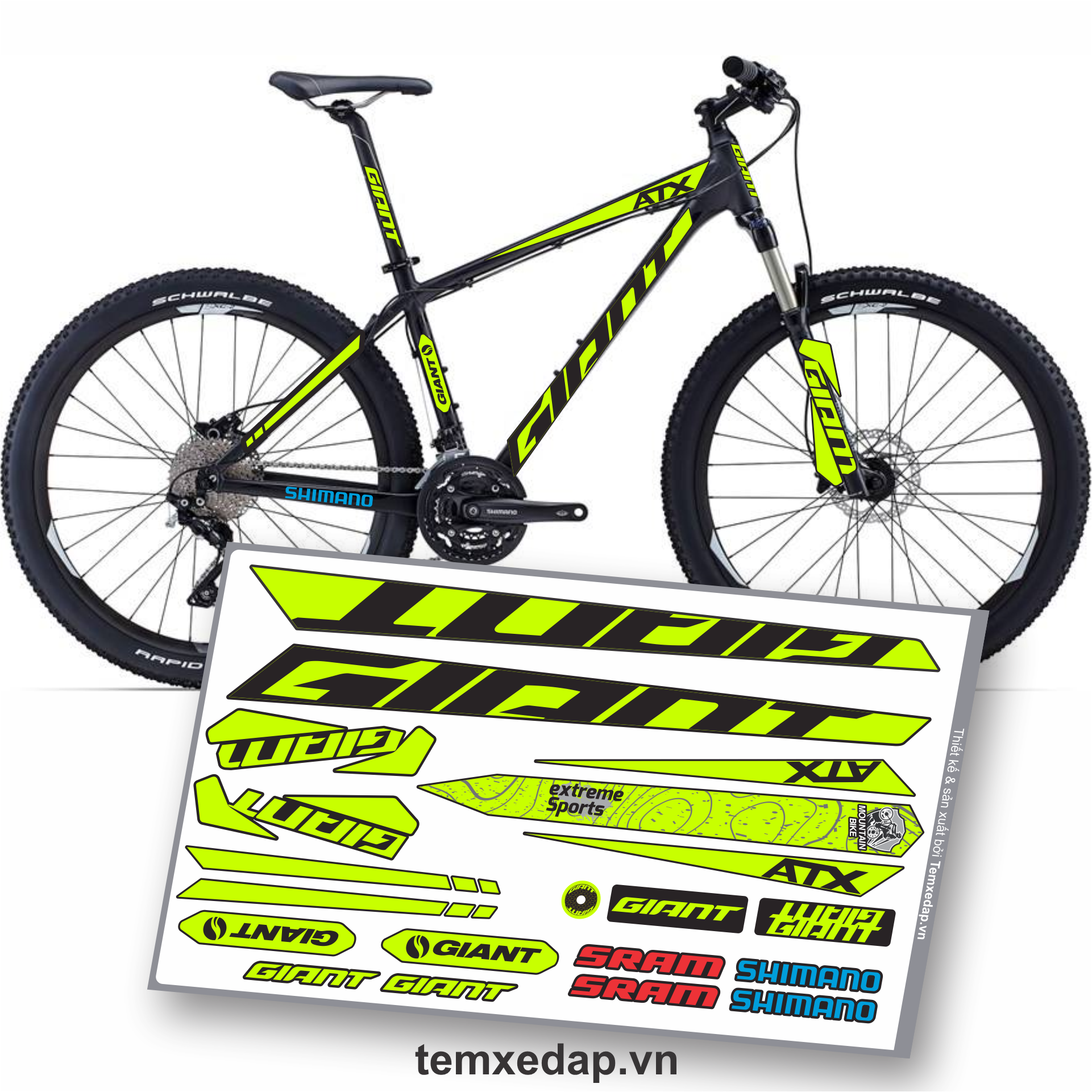 GIANT ATX 2019 - Tem sườn xe đạp