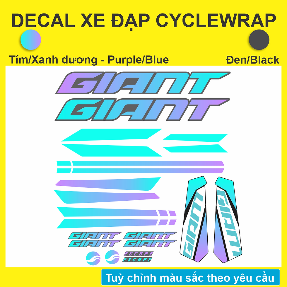 Hình thu nhỏ: GIANT ESCAPE 3 2022 Black - Bộ tem sườn xe đạp