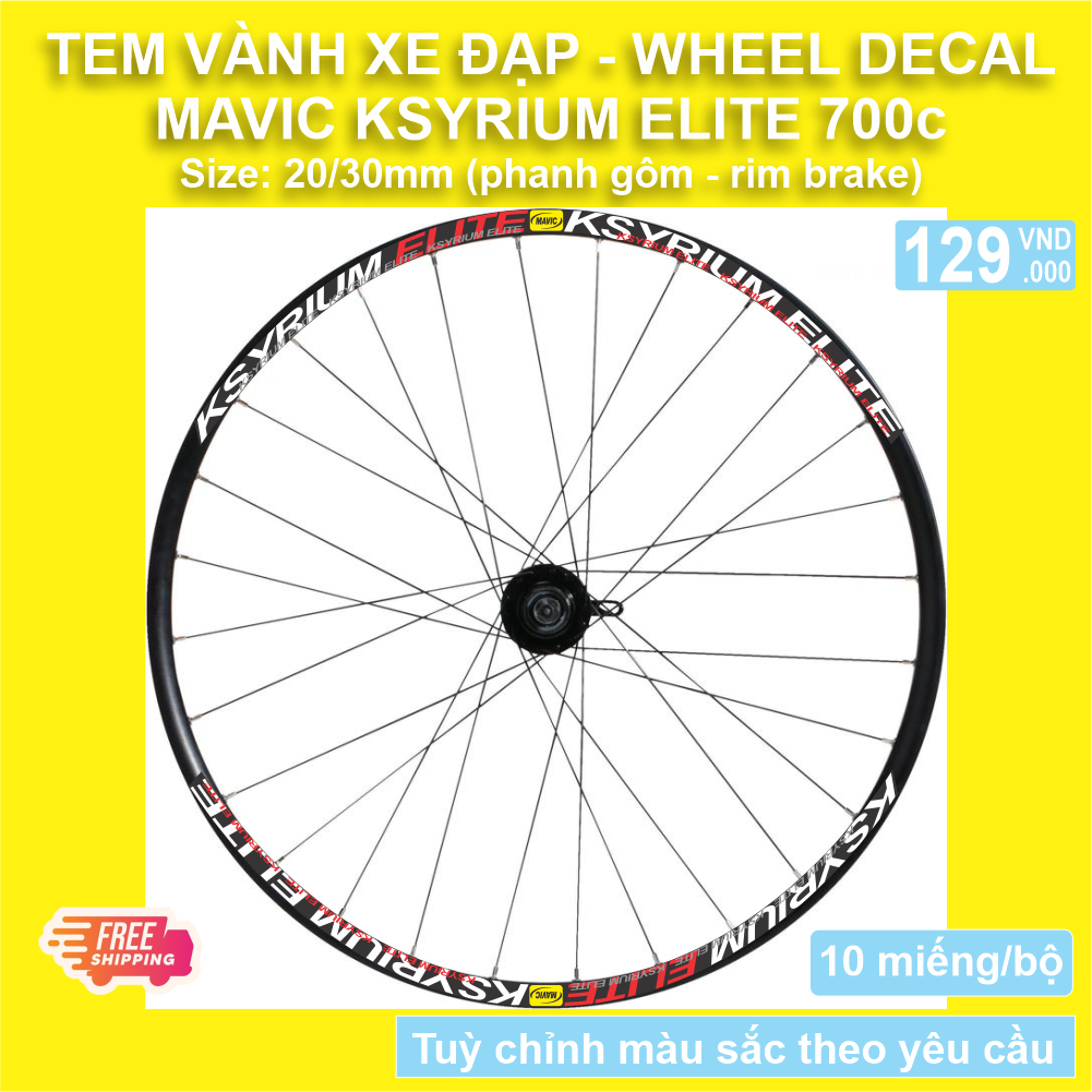 Mavic Ksyrium Elite 700c - Tem vành xe đạp