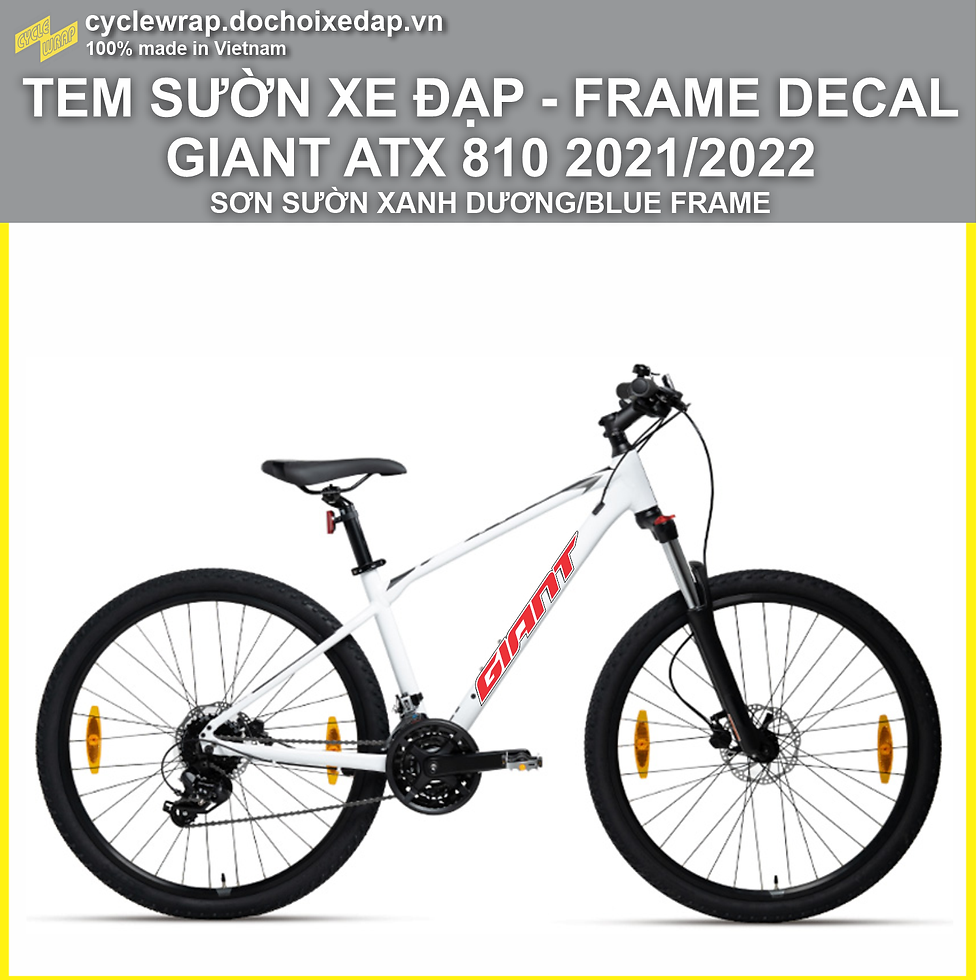 Hình thu nhỏ: GIANT ATX 810 2022 White - Bộ tem sườn xe đạp
