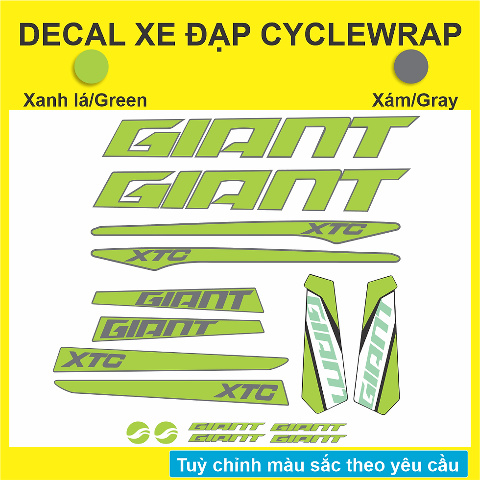 Hình thu nhỏ: GIANT XTC SLR 2022 GRAY - Bộ tem sườn xe đạp