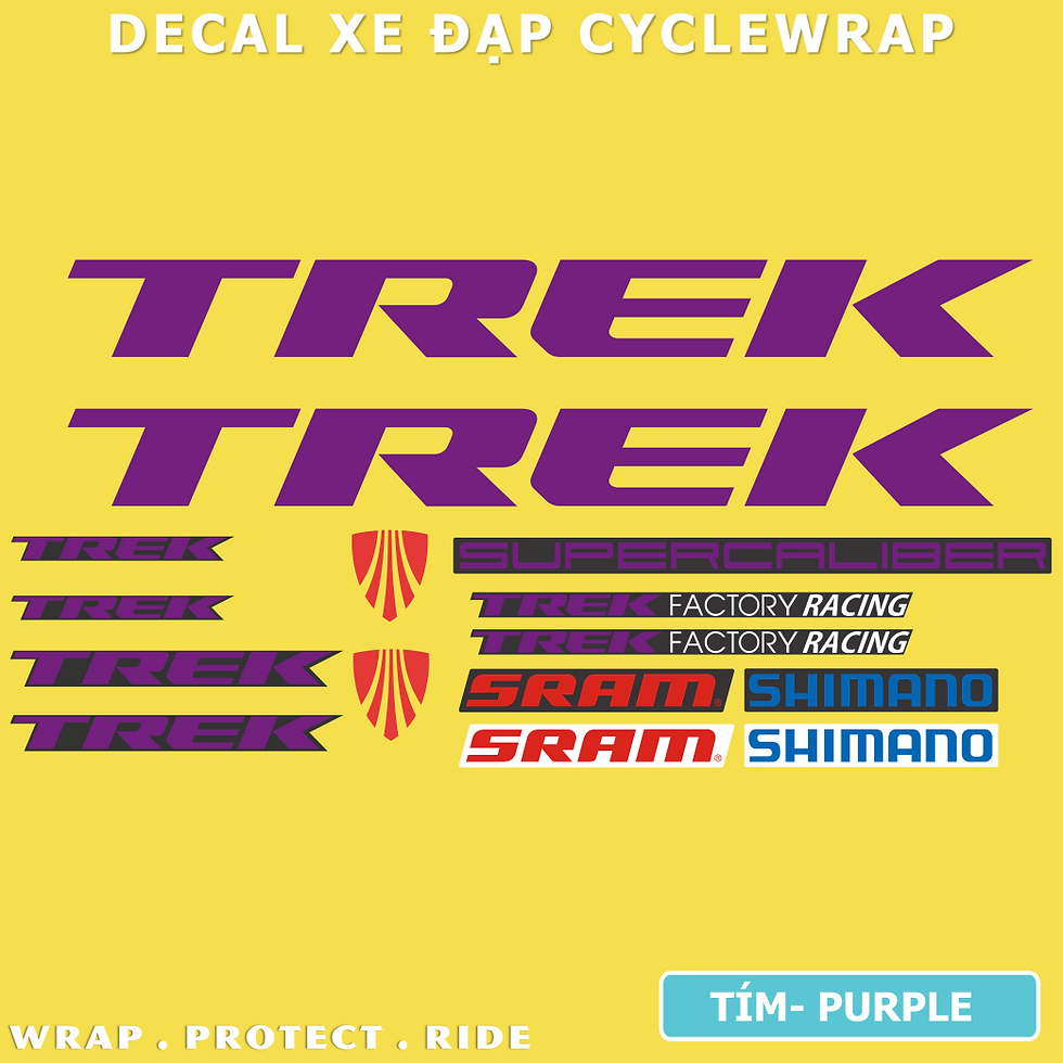 Hình thu nhỏ: Trek Super Caliber - Bộ tem sườn xe đạp