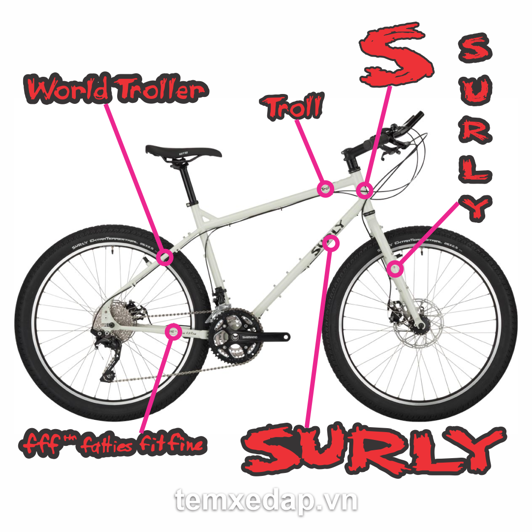 Surly Troll - Bộ tem sườn xe đạp