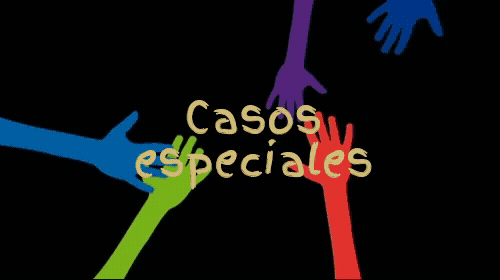 Manos multicolores buscando ayuda con casos especiales.