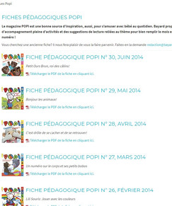 Fiches pédagogiques Popi