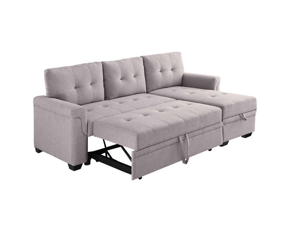 Thumbnail: Convertible Sectional w/ Pull-Out Bed (Reversible L/R Chaise)