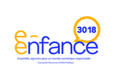 Logo de E-enfance, association caritative pour laquelle notre agence événementielle sportive reverse des dons lors de la production de ses événements sportifs.