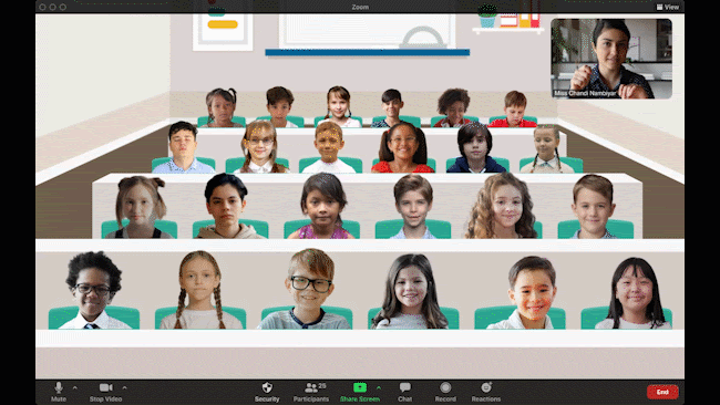 Zoom Immersive View classroom