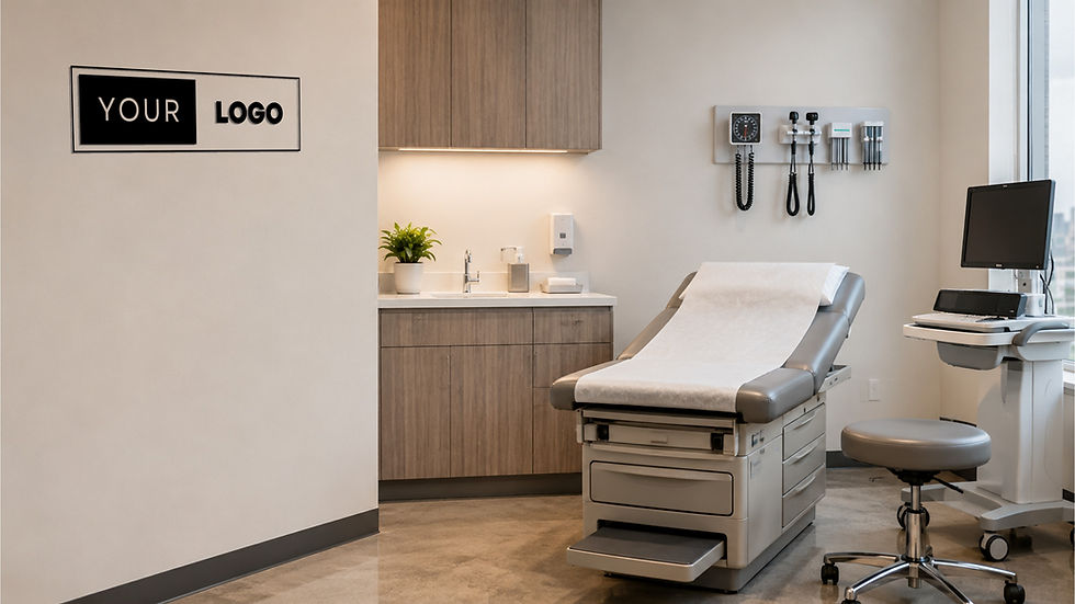 Doctor's office virtual background for Zoom, Teams & Google Meet— medical space, ideal for healthcare professionals.