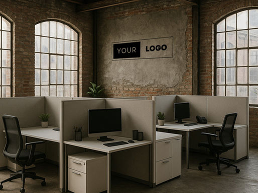 industrial cubicle office background for zoom