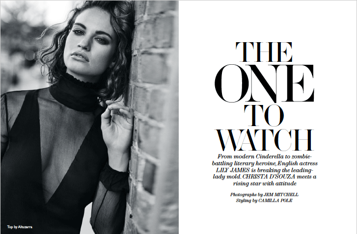 LILY JAMES - THE ONE TO WATCH