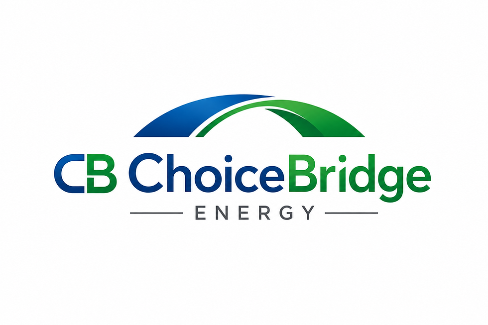 Choice Bridge Energy logo in blue and green