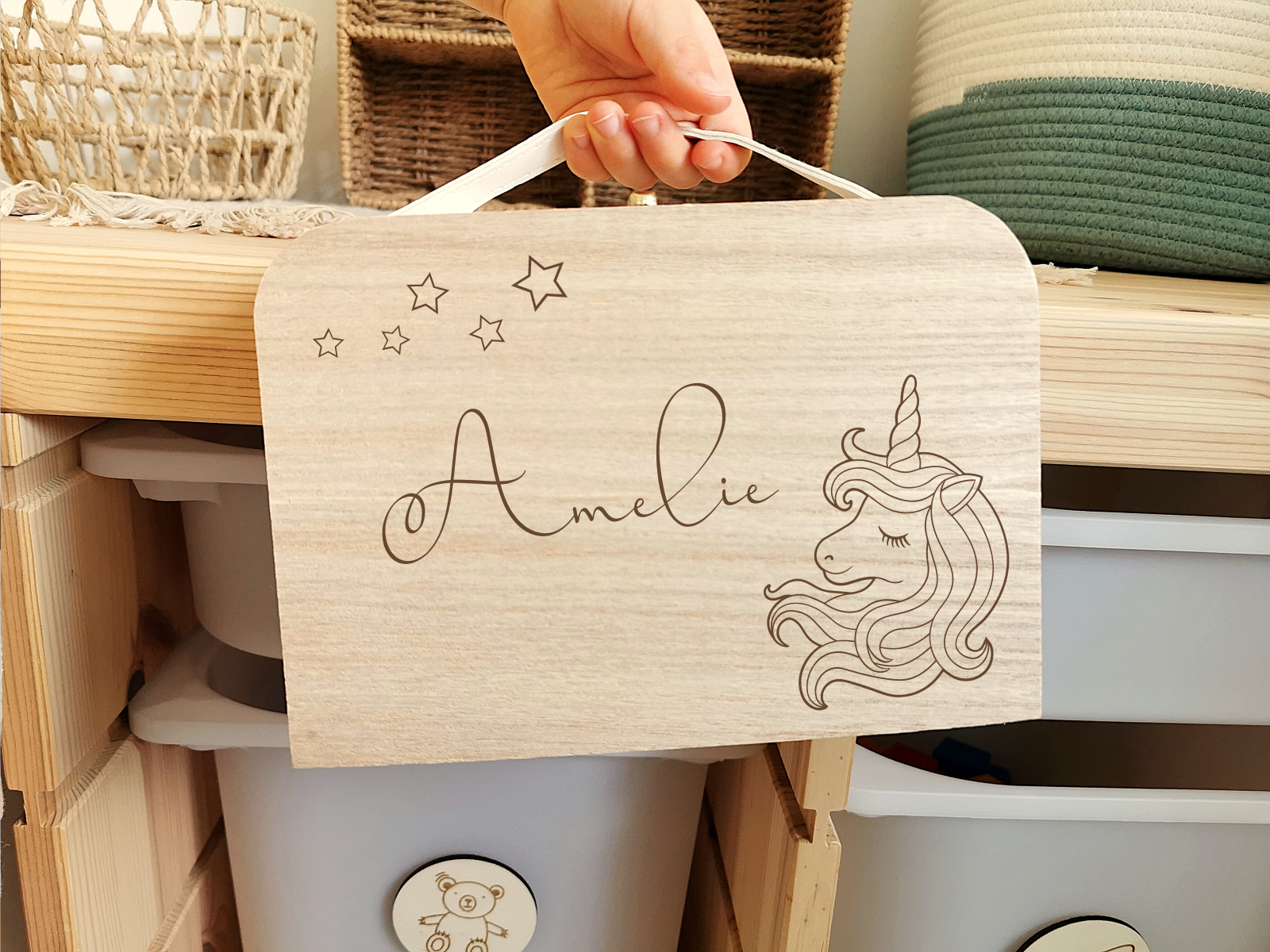 Einhorn und Sterne-Koffer